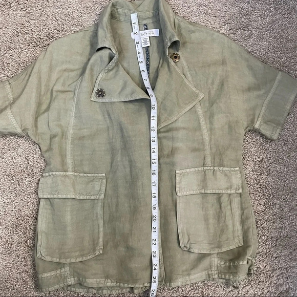 Kenneth Cole  Reaction Linen Blend Double Breasted Jacket Blazer Sz S - Picture 8 of 12